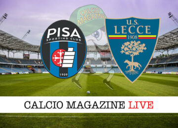 Pisa - Lecce cronaca diretta live risultato in tempo reale