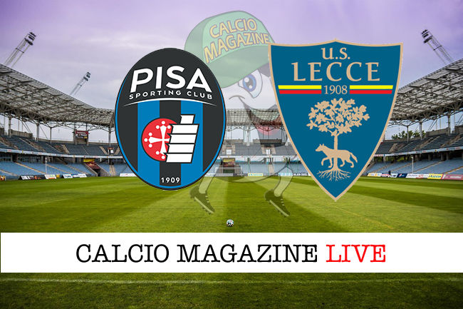 Pisa - Lecce cronaca diretta live risultato in tempo reale