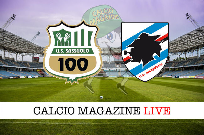 Sassuolo - Sampdoria cronaca diretta live risultato in tempo reale