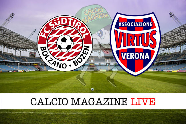 Sudtirol - Virtus Verona cronaca diretta live risultato in tempo reale