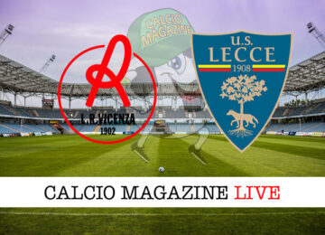 Vicenza Lecce cronaca diretta live risultato in tempo reale