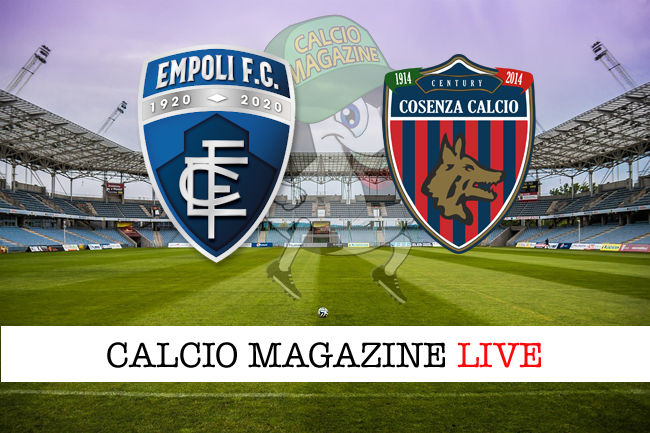 Empoli Cosenza cronaca diretta live risultato in tempo reale