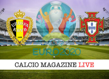 Belgio Portogallo Euro 2020 cronaca diretta live risultato in tempo reale
