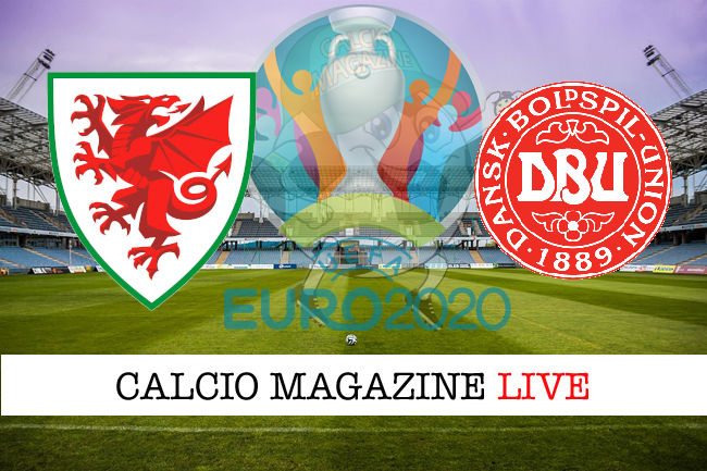 Galles Danimarca Euro 2020 cronaca diretta live risultato in tempo reale
