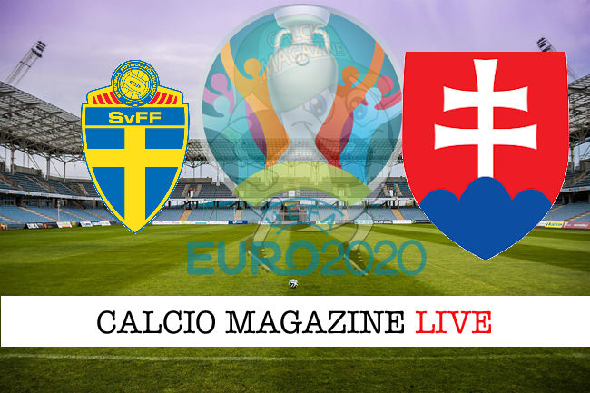 Svezia Slovacchia Euro 2020 cronaca diretta live risultato in tempo reale