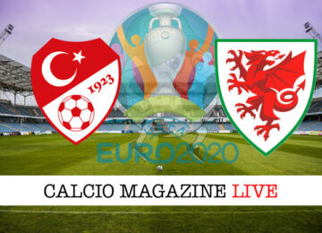 Turchia Galles Euro 2020 cronaca diretta live risultato in tempo reale