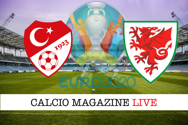 Turchia Galles Euro 2020 cronaca diretta live risultato in tempo reale