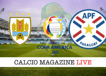 Uruguay Paraguay Copa America cronaca diretta live risultato in tempo reale