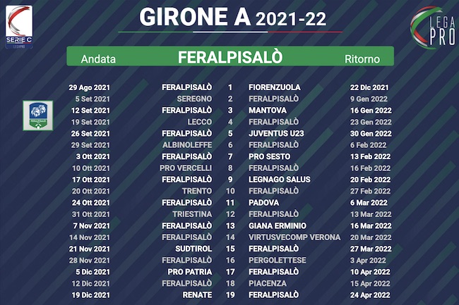 calendari feralpisalò 2021-2022