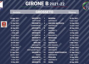 calendario grosseto 2021-2022