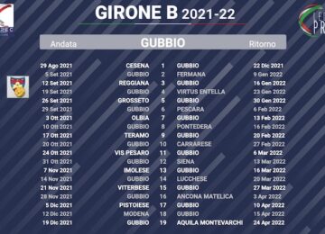 calendario gubbio 2021-2022