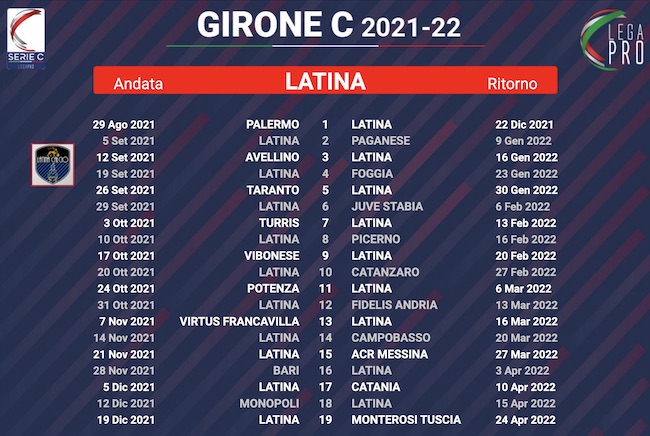 calendario latina 2021-2022