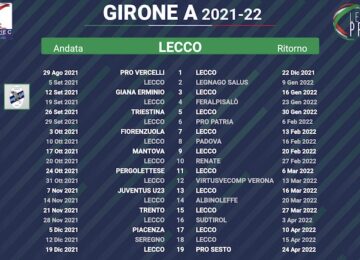 calendario lecco 2021-2022
