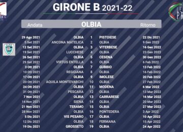 calendario olbia 2021-2022