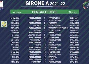 calendario pergolettese 2021-2022