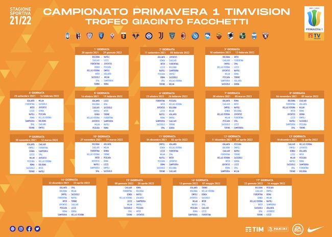 calendario primavera 2021-2022