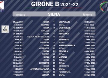 calendario siena 2021-2022