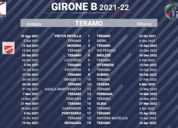 calendario teramo 2021-2022