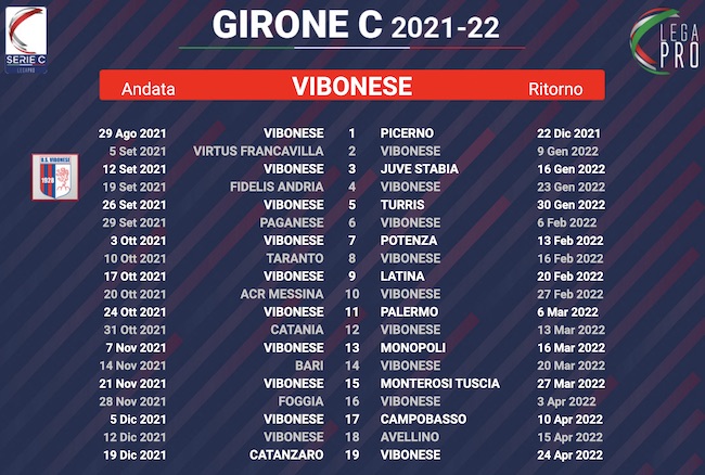 calendario vibonese 2021-2022