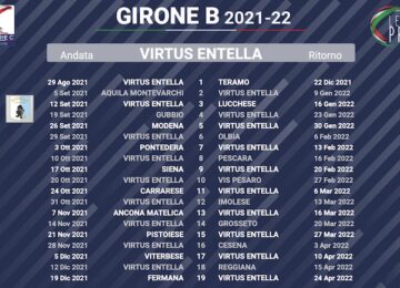 calendario virtus entella 2021-2022