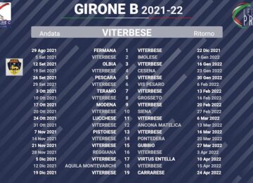 calendario viterbese 2021-2022