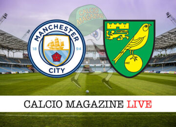 Manchester City Norwich cronaca diretta live risultato in tempo reale