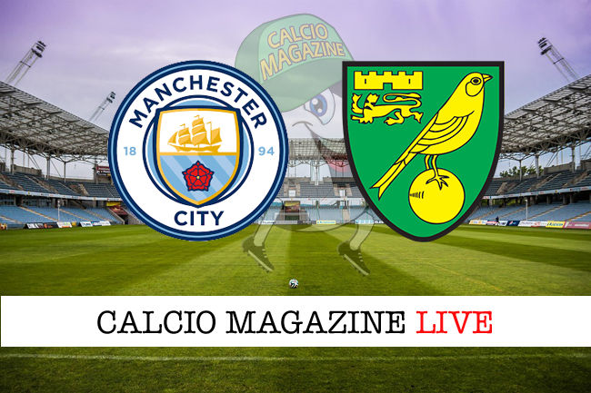 Manchester City Norwich cronaca diretta live risultato in tempo