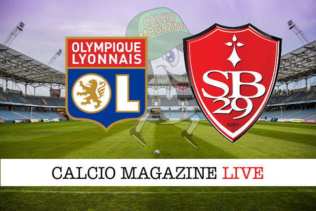 Olympique Lione Brest cronaca diretta live risultato in tempo reale