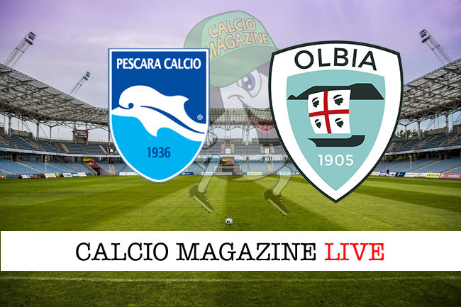 Pescara Olbia cronaca diretta live risultato in tempo