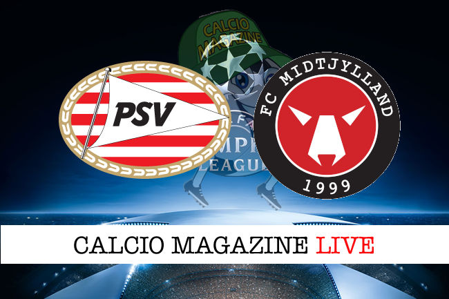 PSV Midtjylland cronaca diretta live risultato in tempo reale