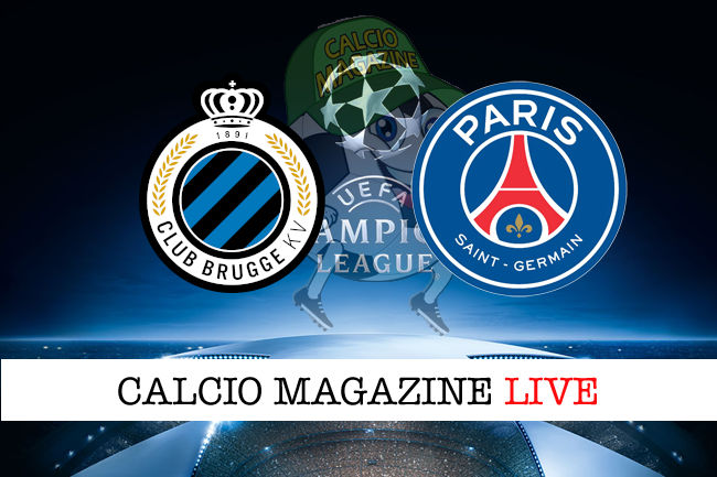 Club Brugge PSG cronaca diretta live risultato in tempo reale