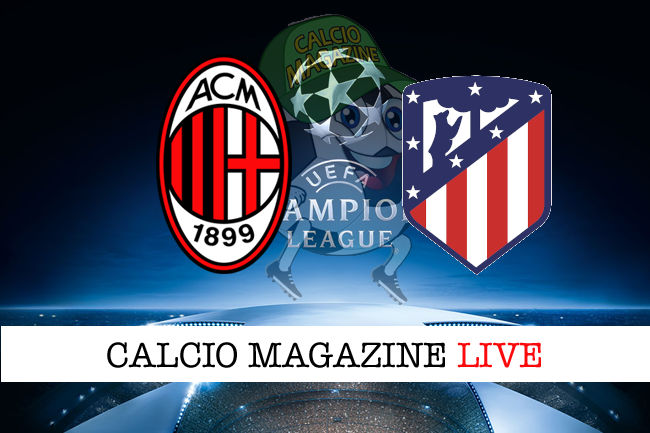 Milan Atletico Madrid cronaca diretta live risultato in tempo reale