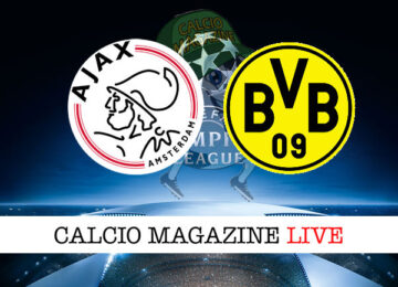 Ajax Borussia Dortmund cronaca diretta live risultato in tempo reale
