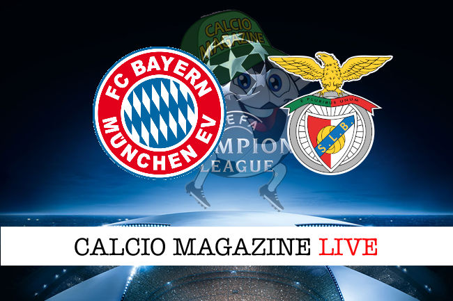Bayern Monaco Benfica cronaca diretta live risultato in tempo reale
