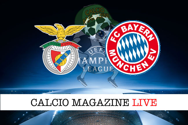 Benfica Bayern Monaco cronaca diretta live risultato in tempo reale