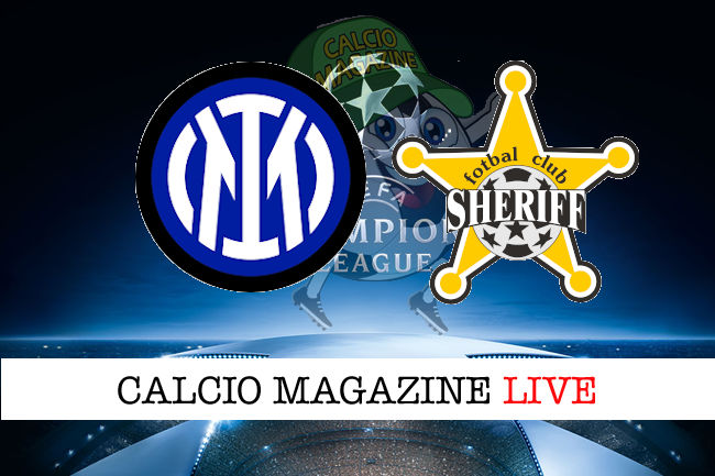 Inter Sheriff Tiraspol cronaca diretta live risultato in tempo reale