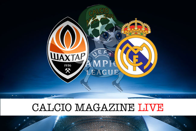 Shakhtar Donetsk Real Madrid cronaca diretta live risultato in tempo reale