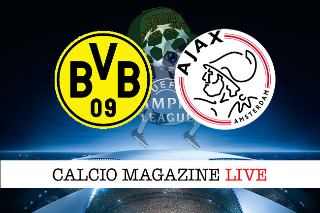 Borussia Dortumund Ajax cronaca diretta live risultato in tempo reale