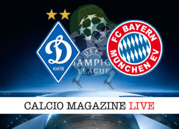 Dinamo Kiev Bayern Monaco cronaca diretta live risultato tempo reale