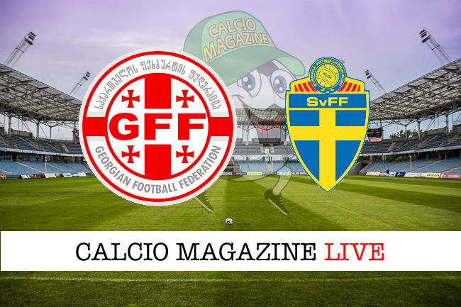 Georgia Svezia cronaca diretta live risultato tempo reale