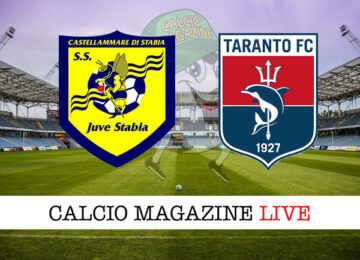 Juve Stabia Taranto cronaca diretta live risultato in tempo reale