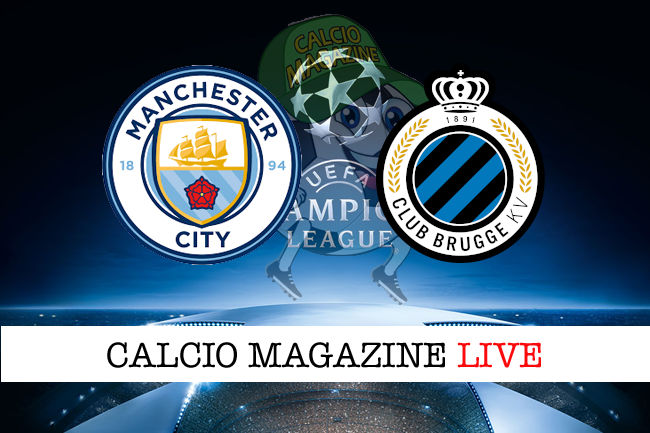 Manchester City Club Brugge cronaca diretta live risultato in tempo reale