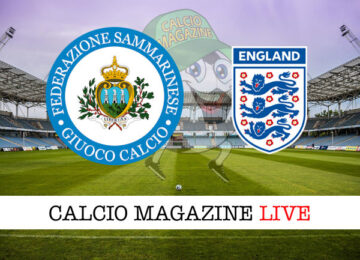 San Marino Inghilterra cronaca diretta live risultato tempo reale
