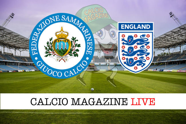 San Marino Inghilterra cronaca diretta live risultato tempo reale