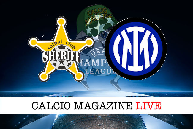 Sheriff Tiraspol Inter cronaca diretta live risultato in tempo reale