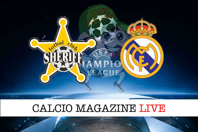 Sheriff Tiraspol Real Madrid cronaca diretta live risultato in tempo reale