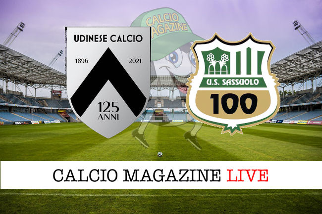 Udinese Sassuolo cronaca diretta live risultato tempo reale