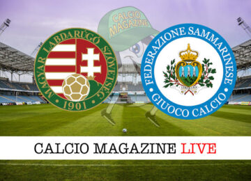 Ungheria San Marino cronaca diretta live risultato tempo reale