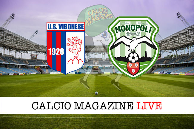 Vibonese Monopoli cronaca diretta live risultato tempo reale