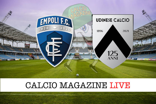 Empoli Udinese cronaca diretta live risultato in tempo reale